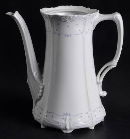 Fleur De Lis Blue Coffee Pot No Lid
