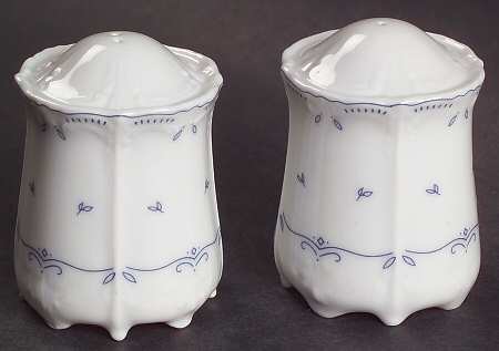 Fleur De Lis Blue Salt & Pepper Set