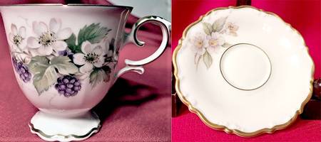 Fruit Footed Demitasse Cup & Saucer Set