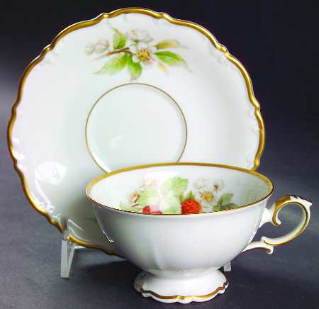 Fruit Footed Cup & Saucer Set