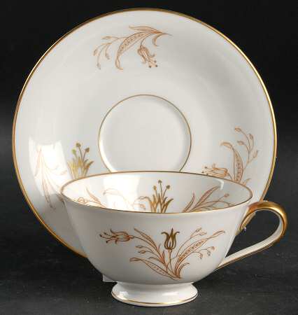 Golden Bell Footed Cup & Saucer Set