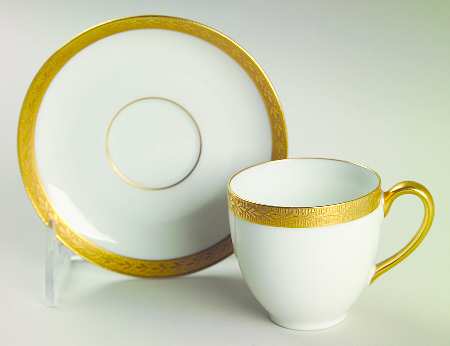 Laurel Flat Demitasse Cup & Saucer Set