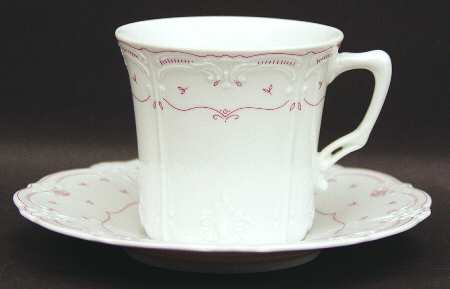 Marie Rouge Flat Cup & Saucer Set