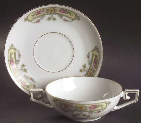 Monmouth Flat Cream Soup Bowl & Saucer Set