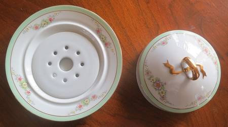 The Montrose Round Covered Butter with Strainer