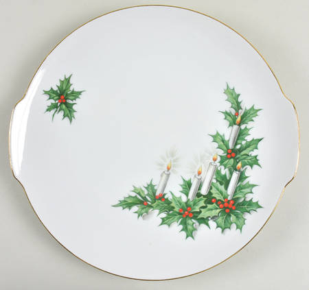 Noel Handled Cake Plate