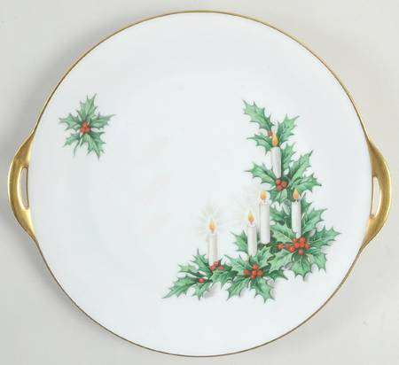 Noel Handled Cake Plate