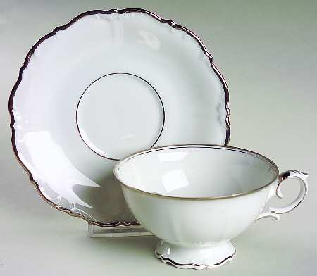 Normandy Footed Cup & Saucer Set