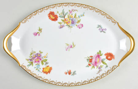 Old Meissen Large Oval Tray