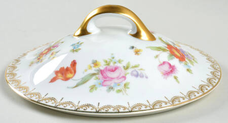 Old Meissen Lid for Round Vegetable