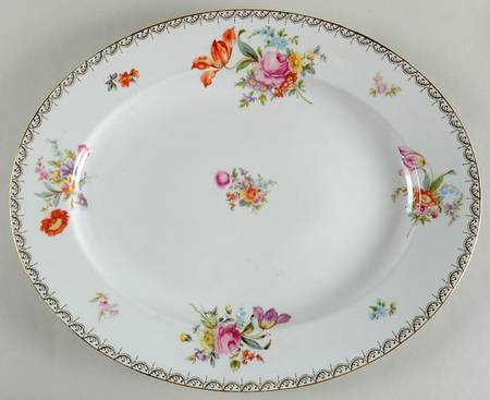 Old Meissen 17" Oval Serving Platter