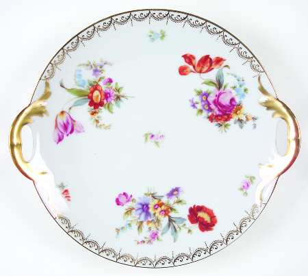 Old Meissen Handled Cake Plate