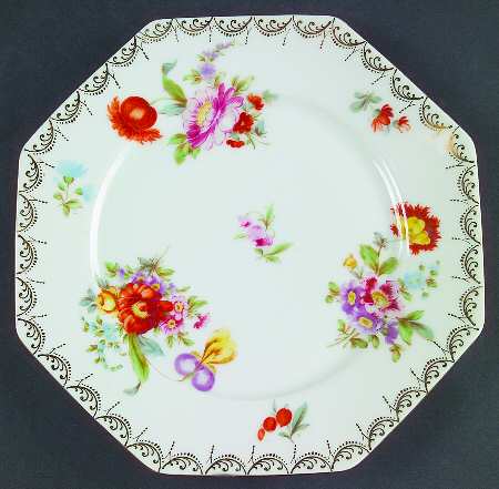 Old Meissen Octagonal Salad Plate
