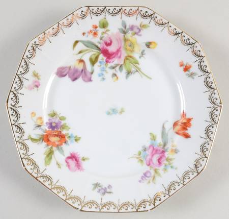 Old Meissen Decagon (10 Sided) Salad Plate