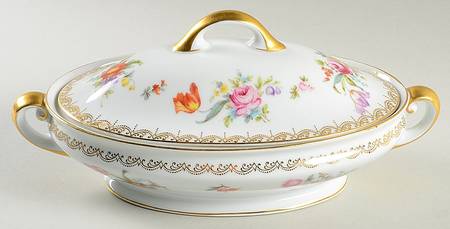 Old Meissen Oval Covered Vegetable
