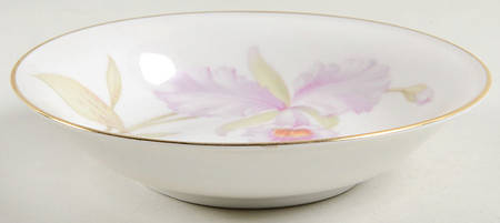 Orchid (White Background) Fruit/Dessert (Sauce) Bowl
