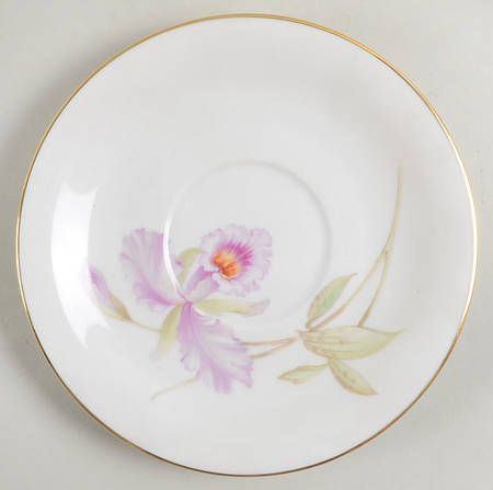 Orchid (White Background) Saucer for Cream Soup Bowl