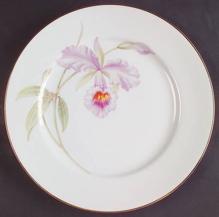 Orchid (White Background) Dinner Plate