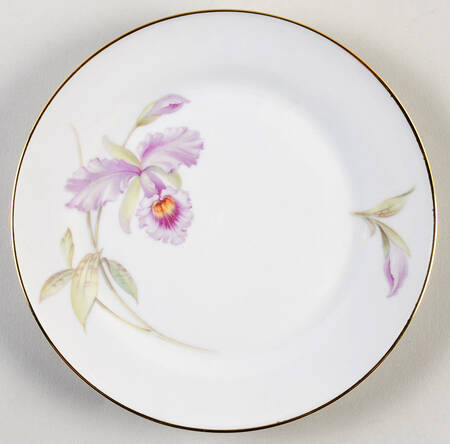 Orchid (White Background) Salad Plate