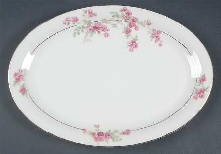 Rambler Rose 13" Oval Serving Platter