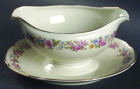 Rosedale Gravy Boat with Attached Underplate
