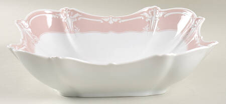 Rose (Pale Pink Color Band) 9" Square Vegetable Bowl