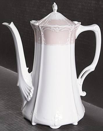 Rose (Pale Pink Color Band) Coffee Pot & Lid