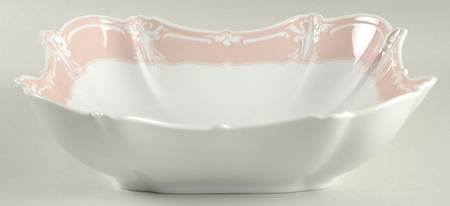 Rose (Pale Pink Color Band) 8" Square Vegetable Bowl