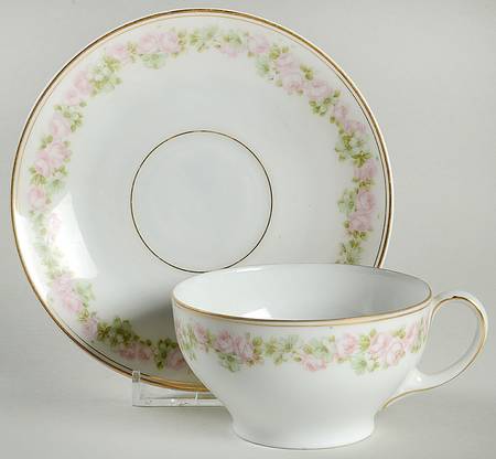 Rosedale Flat Cup & Saucer Set