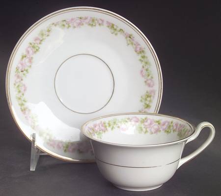 Rosedale Flat Cup & Saucer Set
