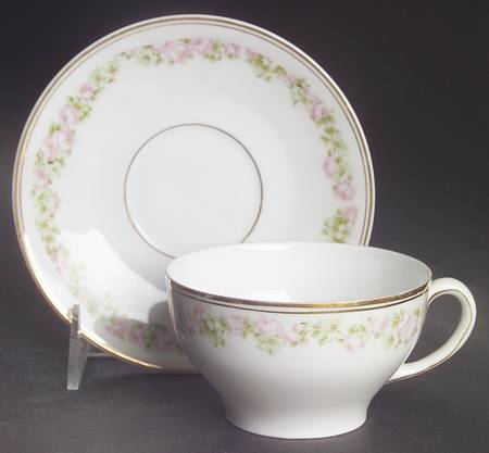 Rosedale Flat Cup & Saucer Set