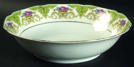 The Shannon (White Border) 8" Round Vegetable Bowl