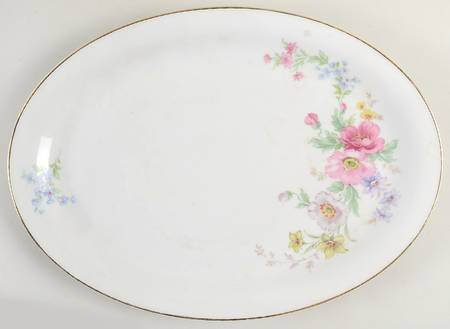 Spring Bouquet 13" Oval Serving Platter by Tirschenreuth