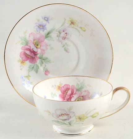 Spring Bouquet Footed Cup & Saucer Set