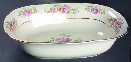 Springtime (US Zone) 9" Oval Vegetable Bowl