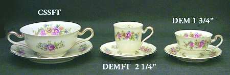 Springtime (Germany) Footed Cream Soup Bowl & Saucer Set