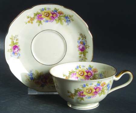 Springtime (Germany) Footed Cup & Saucer Set