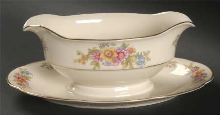 Springtime (Germany) Round Gravy Boat/Attached Underplate