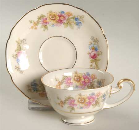 Springtime (Germany) Footed Demitasse Cup & Saucer Set
