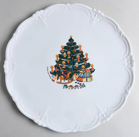 Tannenbaum Round Torte Plate