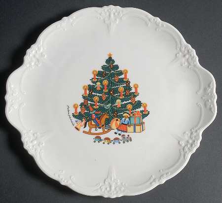 Tannenbaum Handled Cake Plate