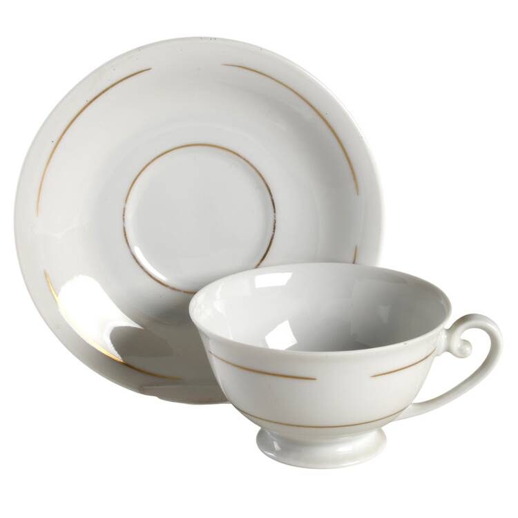 TIR114 Footed Cup & Saucer Set