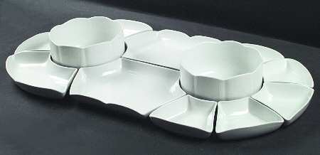 White Fleur 12-Piece Hors d'Oevre Set