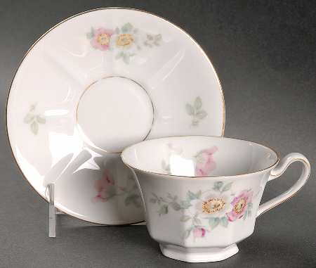 The Wild Rose Footed Cup & Saucer Set
