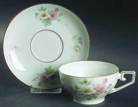 Wild Rose Flat Cup & Saucer Set