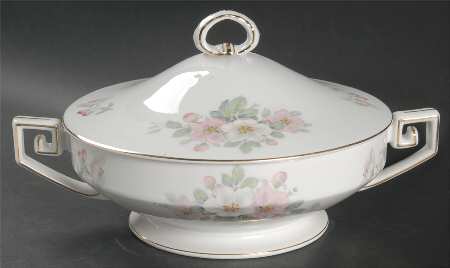 Wild Rose Round Covered Vegetable