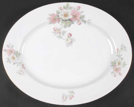 Wild Rose 14" Oval Serving Platter