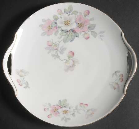 Wild Rose Handled Cake Plate