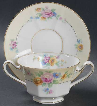 Wrexham Footed Bouillon Cup & Saucer