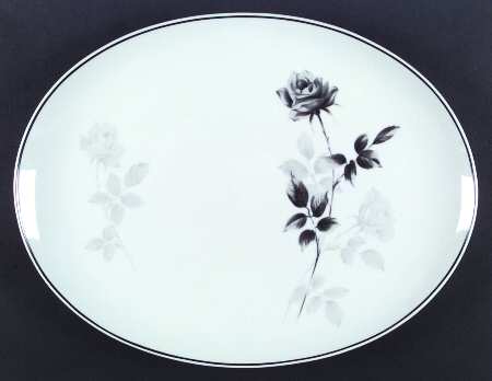 Black Saturn 14" Oval Serving Platter